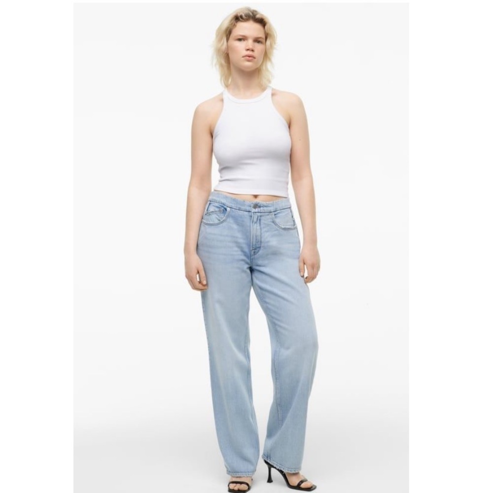 Zara x Good American 90’s Relaxed Jeans Light Wash Size 2 - Picture 2 of 12